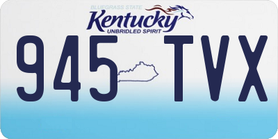 KY license plate 945TVX