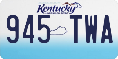 KY license plate 945TWA