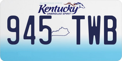 KY license plate 945TWB