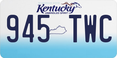 KY license plate 945TWC