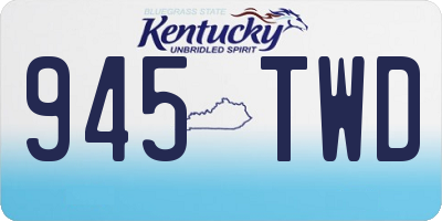 KY license plate 945TWD
