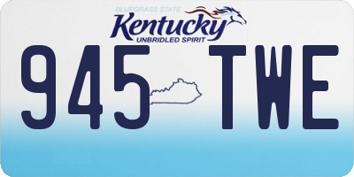 KY license plate 945TWE
