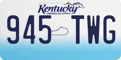 KY license plate 945TWG