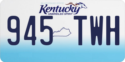 KY license plate 945TWH