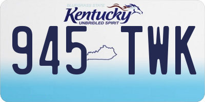 KY license plate 945TWK