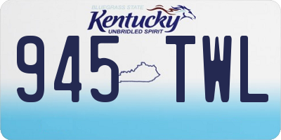 KY license plate 945TWL