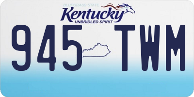 KY license plate 945TWM