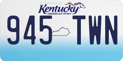 KY license plate 945TWN