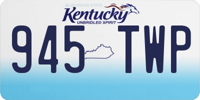 KY license plate 945TWP