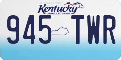 KY license plate 945TWR