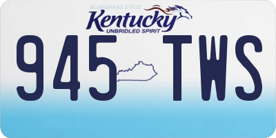 KY license plate 945TWS