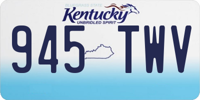 KY license plate 945TWV
