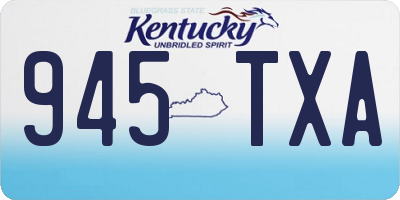 KY license plate 945TXA
