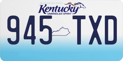 KY license plate 945TXD