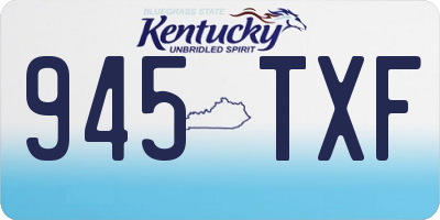 KY license plate 945TXF