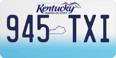 KY license plate 945TXI