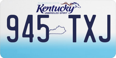 KY license plate 945TXJ