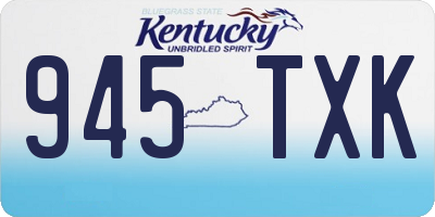 KY license plate 945TXK