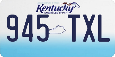 KY license plate 945TXL