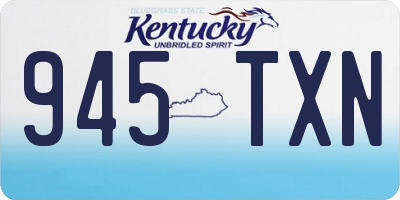 KY license plate 945TXN