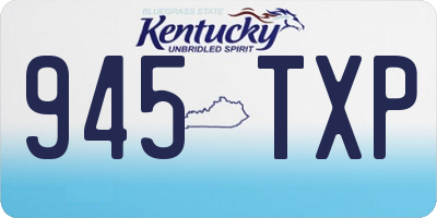 KY license plate 945TXP
