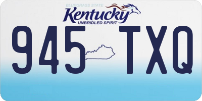KY license plate 945TXQ