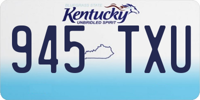 KY license plate 945TXU