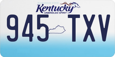KY license plate 945TXV