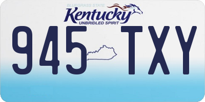 KY license plate 945TXY