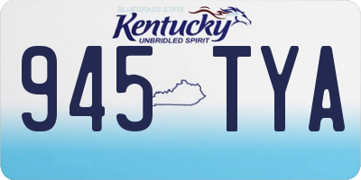KY license plate 945TYA