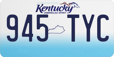 KY license plate 945TYC