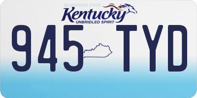 KY license plate 945TYD