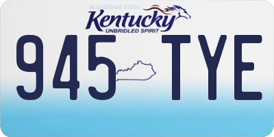 KY license plate 945TYE