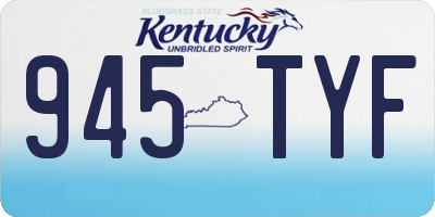 KY license plate 945TYF