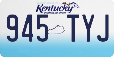 KY license plate 945TYJ