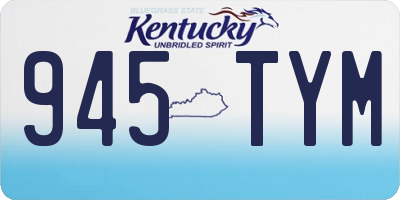 KY license plate 945TYM