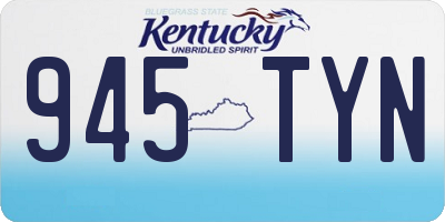 KY license plate 945TYN