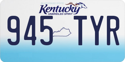KY license plate 945TYR