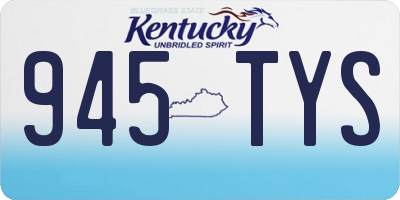 KY license plate 945TYS