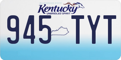 KY license plate 945TYT