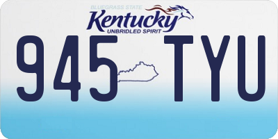 KY license plate 945TYU