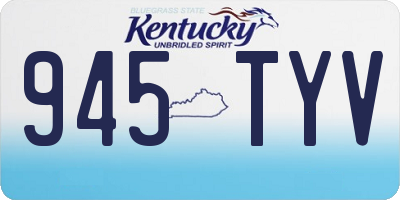 KY license plate 945TYV