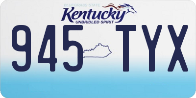 KY license plate 945TYX