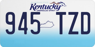 KY license plate 945TZD