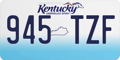 KY license plate 945TZF
