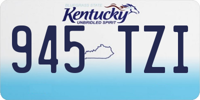 KY license plate 945TZI