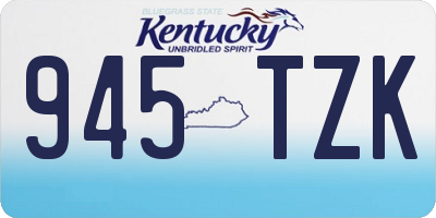 KY license plate 945TZK