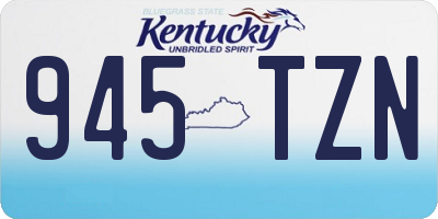 KY license plate 945TZN