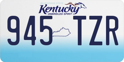 KY license plate 945TZR