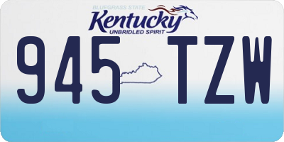 KY license plate 945TZW
